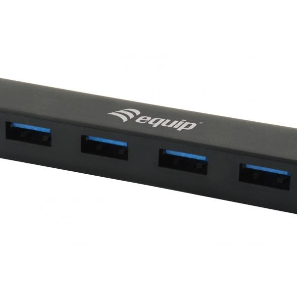 Equip 128954 4-poorts USB-hub, USB 3.2 gen 1 type-c -> USB 3.2 gen 1 type-a, 5000 Mbit s, zwart