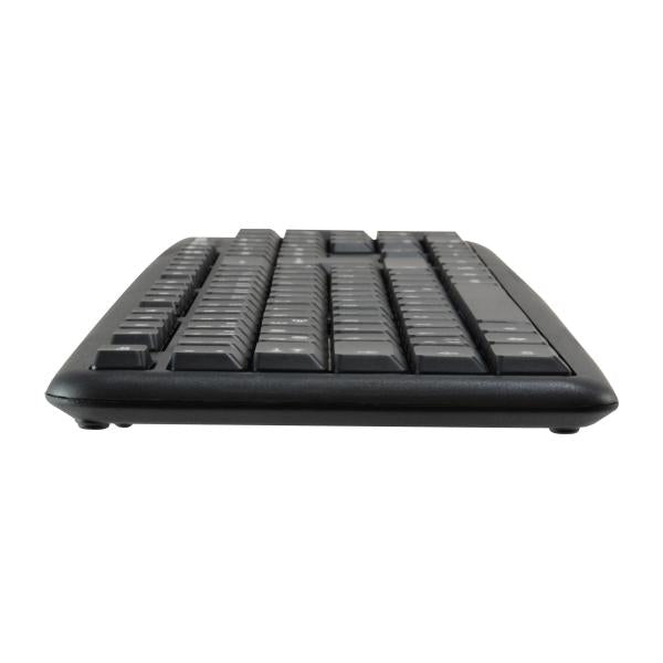 Equip 245200 bedraad toetsenbord en muis combo Duitse lay-out, USB, QWERTZ, 105 toetsen, 1000 dpi, zwart