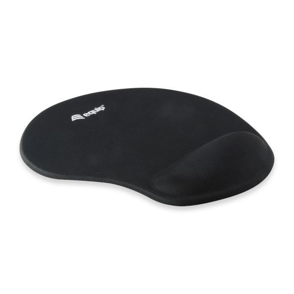 Equip 245014 gel muismat, stof, gel, polyurethaan, polssteun, antislip basis, monotoon, zwart
