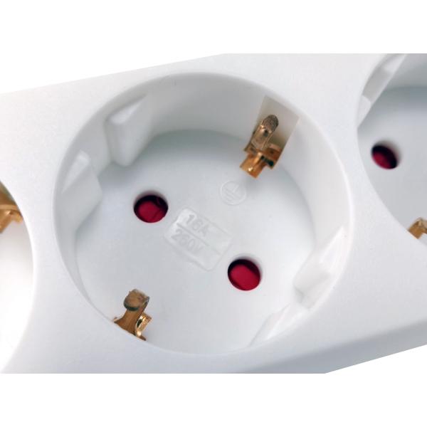 Uitrusting 245554, 5-voudige stekkerdoos met 2x USB, 5x AC-stopcontact(en) binnen, type F, 1,5 mm², 1,8 m
