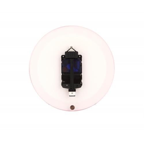 Nextime klok 2615ro focus, ø25 cm, wand, wit rood