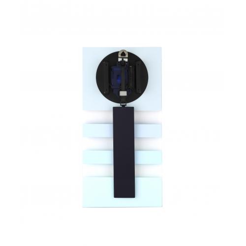 Nextime klok 2855bl bold stripes, 38x19 cm, wand, blauw