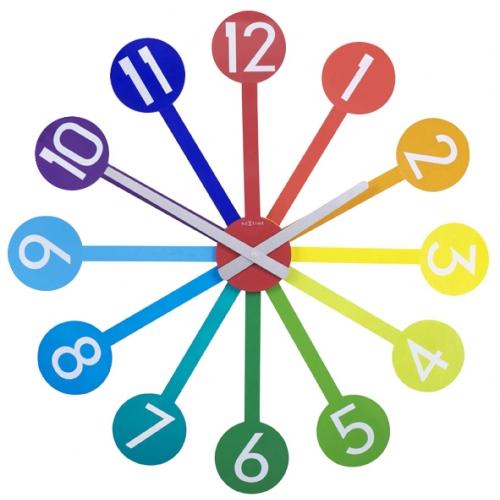 Nextime klok 2995di kleurengids, ø 60 cm, wand, meerkleurig