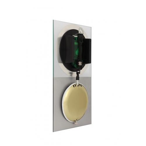 Nextime klok 3028 op klok, 16x30,2 cm, wand, glas, zilver