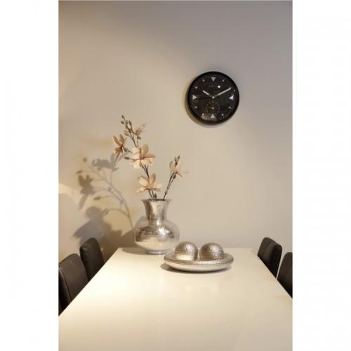 Nextime klok 3049 serieus zwart, ø32 cm, wand, zwart