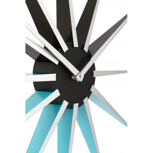 Nextime klok 3051bl nova, ø50 cm, wand, zwartblauw