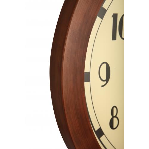 Nextime klok 3057 royal, ø60 cm, wand, bruin wit