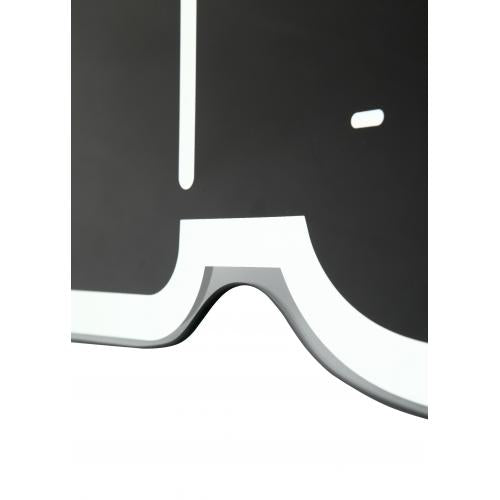 Nextime klok 3072zw duim omhoog, 40,5x41 cm, wand, zwart zilver