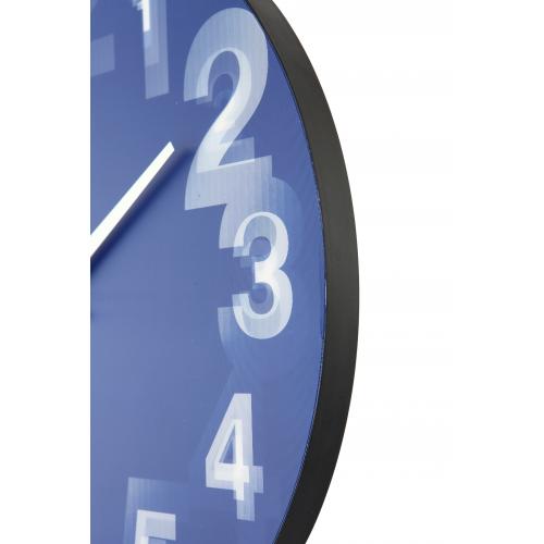 Nextime klok 3077bl 3d, ø39,5 cm, wand, blauw wit