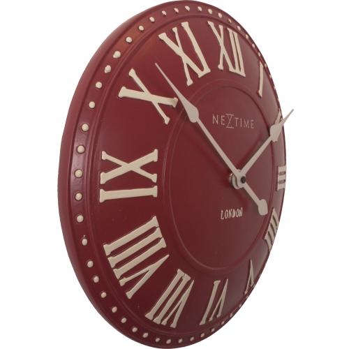 Nextime klok 3083ro london roman, ø34,5 cm, wand, rood wit