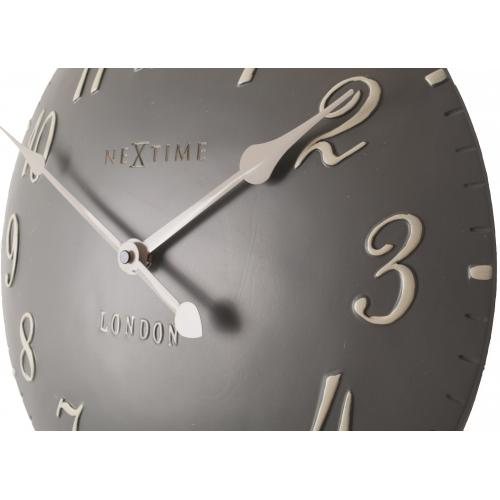 Nextime klok 3084gs london arabic, ø34,5cm, wand, grijswit