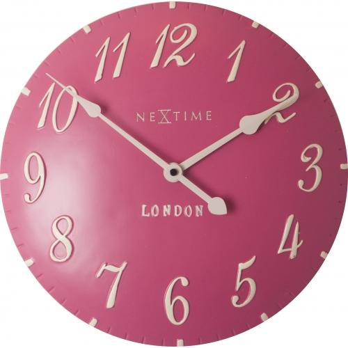 Nextime klok 3084rz london arabic, ø34,5 cm, wand, roze wit