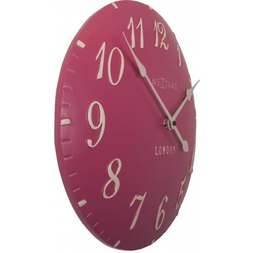 Nextime klok 3084rz london arabic, ø34,5 cm, wand, roze wit