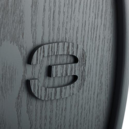 Nextime klok 3095gs hout groot, ø52,8 cm, wand, grijs