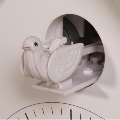 Nextime klok 3108bl birdy, 24,5x25,5x9,8 cm, wandklok, blauw wit