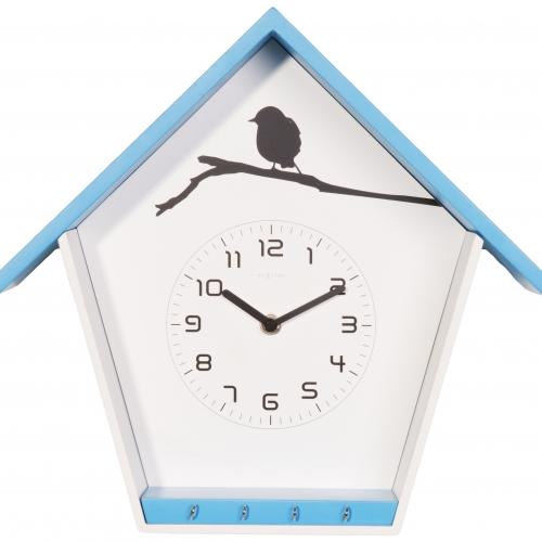 Nextime klok 3109bl koekoek, 30,5x33x11 cm, wand, blauw wit