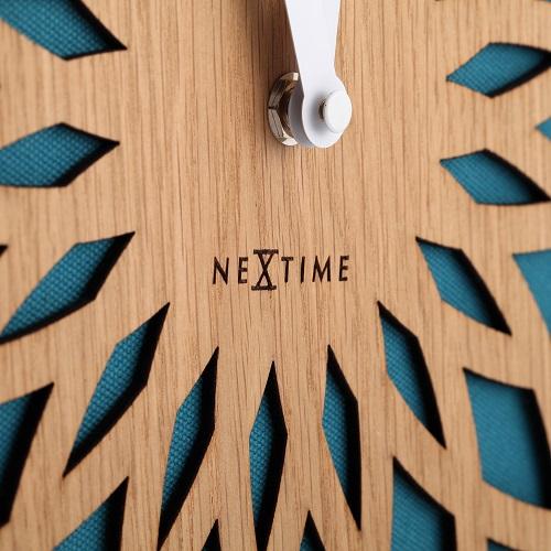 Nextime klok 3149tq zon groot, ø50 cm, muur, turqoise