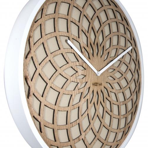 Nextime klok 3150be zon klein, ø35 cm, wand, beige