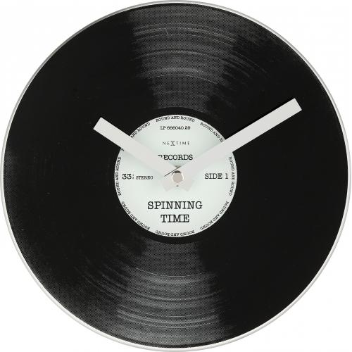 Nextime klok 5163 kleine spintijd, ø20 cm, wand, zwart