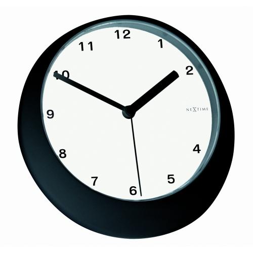 Nextime klok 5174zw balans, ø18,5 cm, wand, zwart