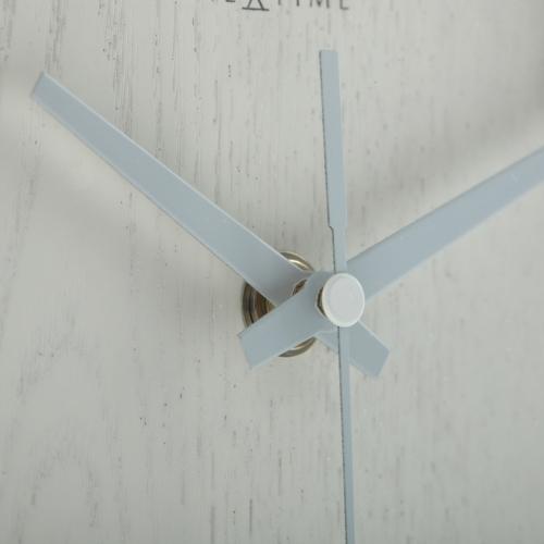 Nextime klok 5192wi hout klein 22x20 cm, wand, wit