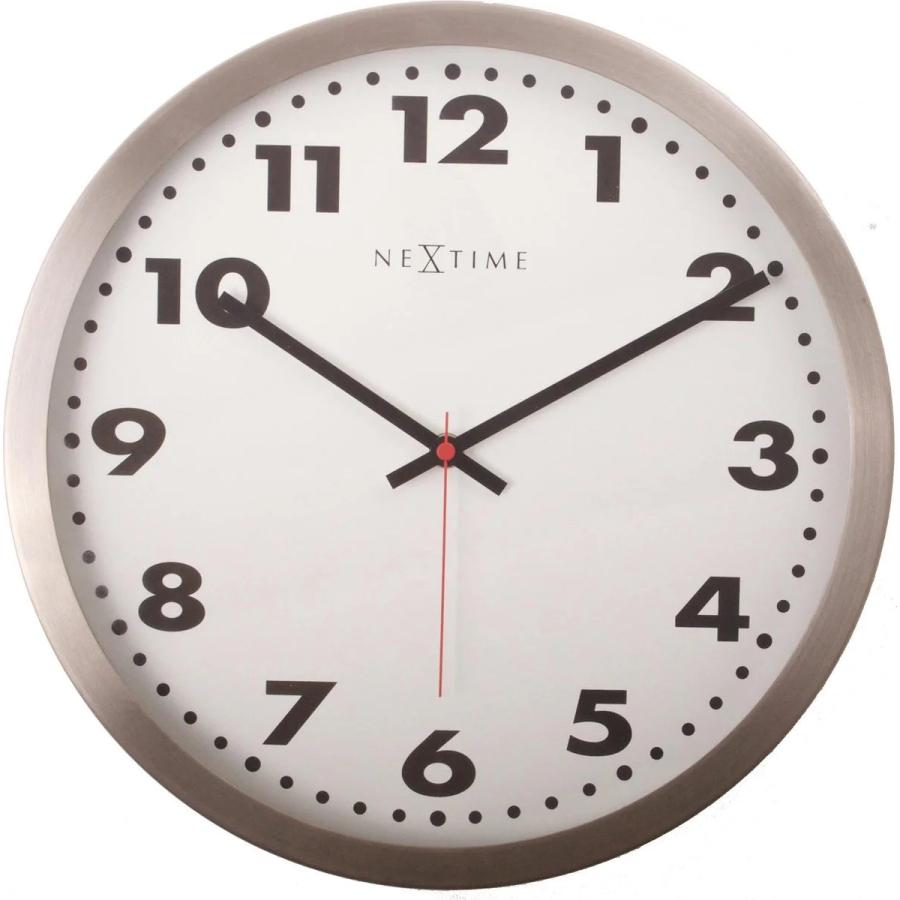 Nextime klok 8029, ø43 cm, wand, wit