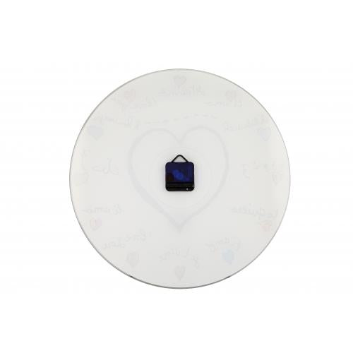 Nextime klok 8030 loving you, ø43 cm, wand, wit multicolor