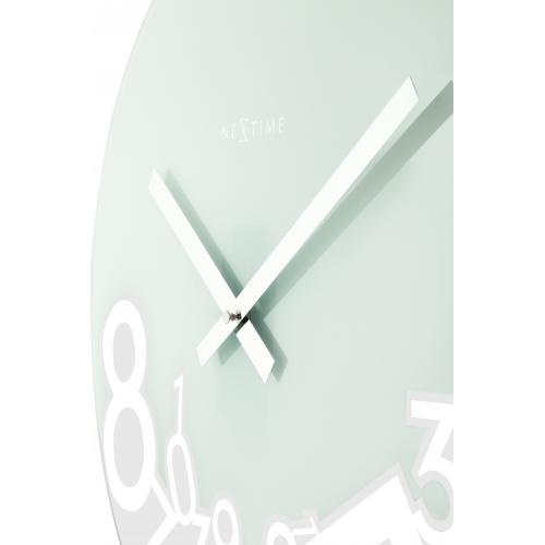 Nextime klok 8115 verlaagd, ø43 cm, wand, zilver