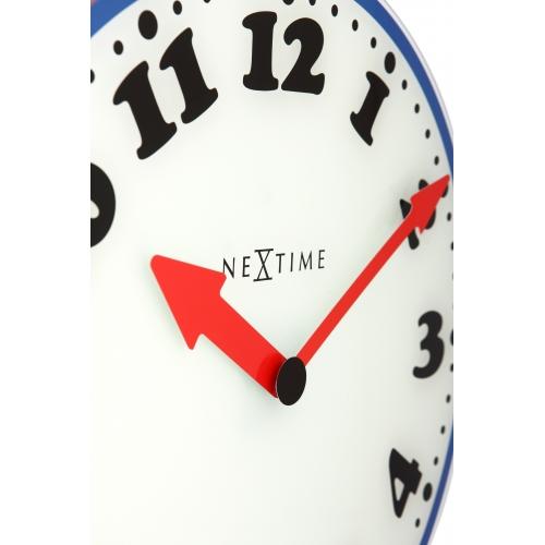 Nextime klok 8151 jongen, ø43 cm, wand, wit blauw zwart rood