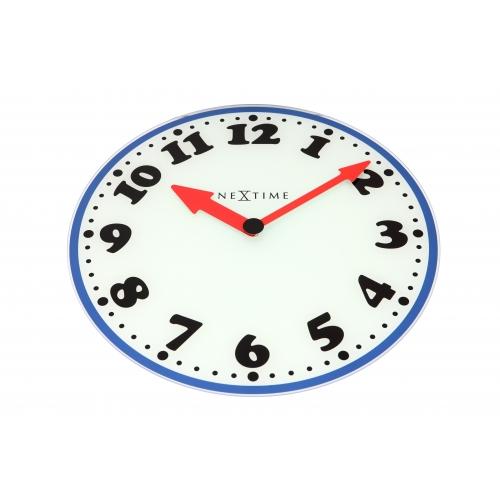 Nextime klok 8151 jongen, ø43 cm, wand, wit blauw zwart rood