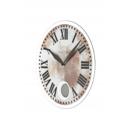 Nextime klok 8162 romana, ø43 cm, wand, wit