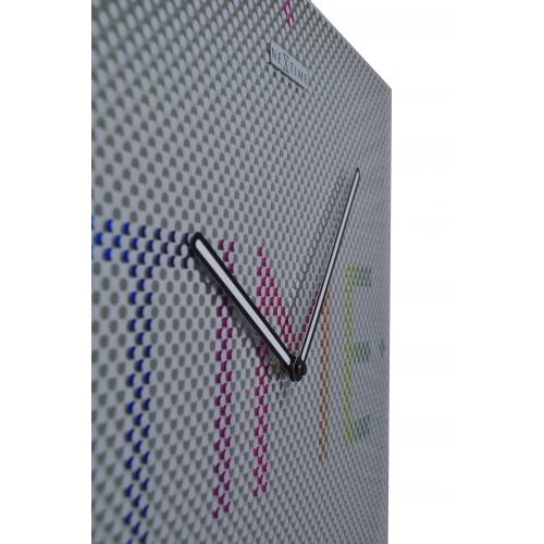 Nextime klok 8165 mysterie - tijd, 43x43 cm, muur, metaal
