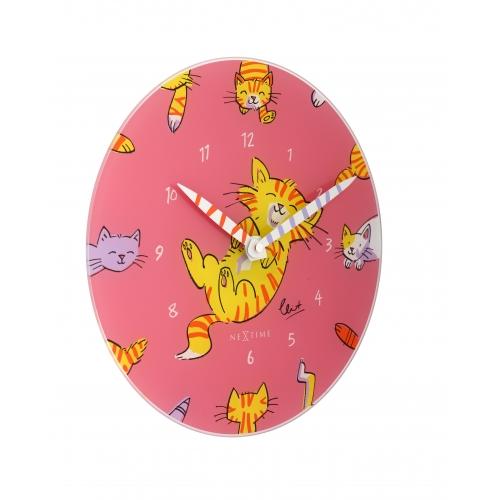 Nextime klok 8810 kietel mijn buik, ø30 cm, muur, roze multikleur