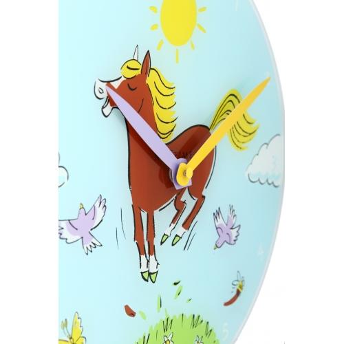 Nextime klok 8812 jump for joy, ø30 cm, muur, blauw multikleur