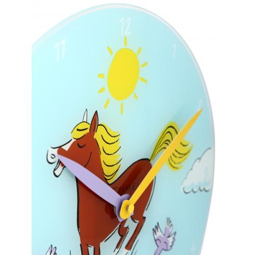 Nextime klok 8812 jump for joy, ø30 cm, muur, blauw multikleur