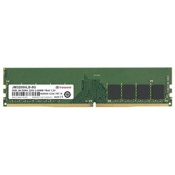 Transcend jm3200hlb-8g jetram, 8gb, u-dimm, ddr4 3200mhz, 1rx8 1gx8, cl22, 1,2v