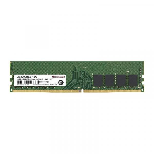 Transcend jm3200hle-16g jetram, 16gb, ddr4 3200mhz, u-dimm, 1rx8, 2gx8, cl22, 1,2v