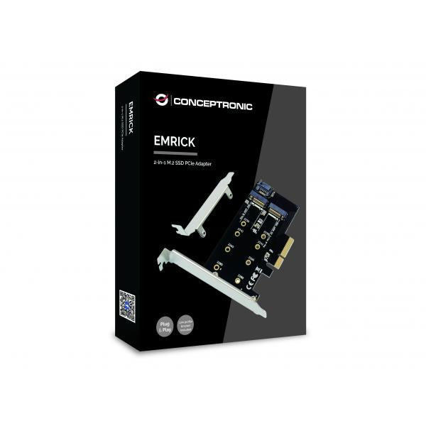 Conceptronic emrick05b m.2 nvme ssd adapter, pcie 3.0, m.2, passief, china, 32 gbit s