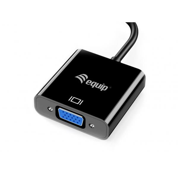 Equip 133384 USB 3.0 naar VGA-adapter, 1080p, USB 3.2 gen 1, USB type-A, VGA (D-sub) uitgang