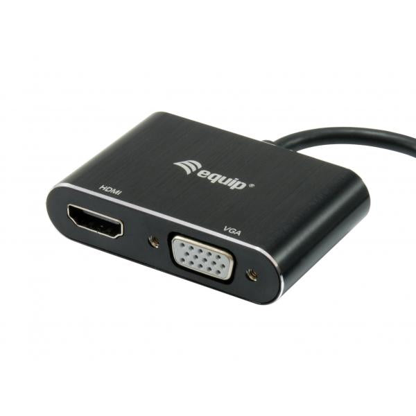 Equip 133386 USB naar HDMI VGA-adapter, USB 3.2 gen 1 type-A, HDMI-uitgang, 1920 x 1080 pixels