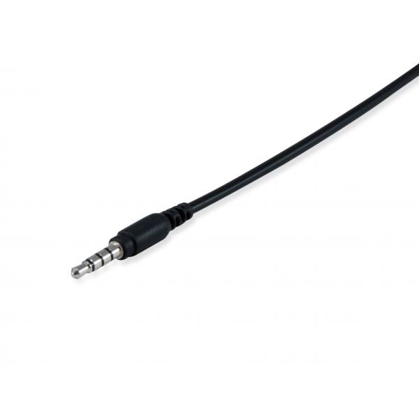 Equip 245302 chatheadset, 3,5 mm, hoofdband, oproepmuziek, binaural, draaibaar, zwart