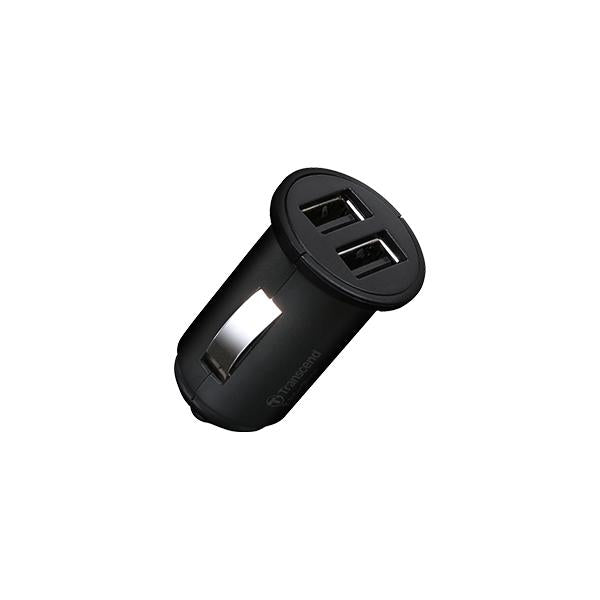 Transcend ts-dpl3 dubbele usb autolader voor drivepro, 8m 4m kabel, usb type a naar micro b