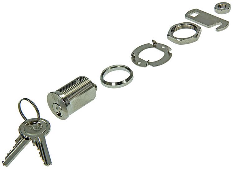 Mack 1015858 - 1 brievenkastslot vernikkeld 25mm | 5 stuks