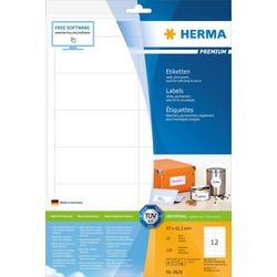 Herma printeretiketten labels premium a4 97x42.3 mm white paper matt 120 pcs.