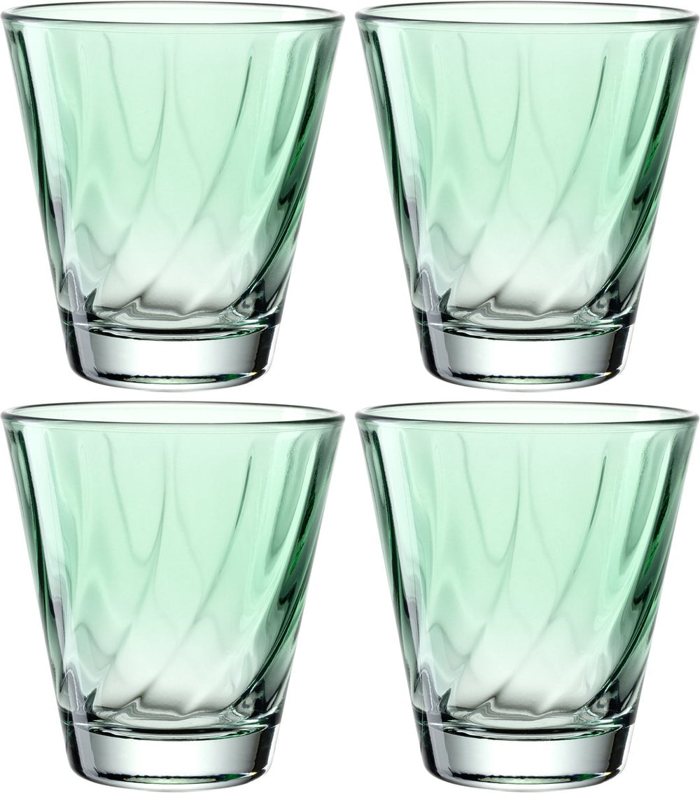 Leonardo twist drinkglas 215ml groen - set 4