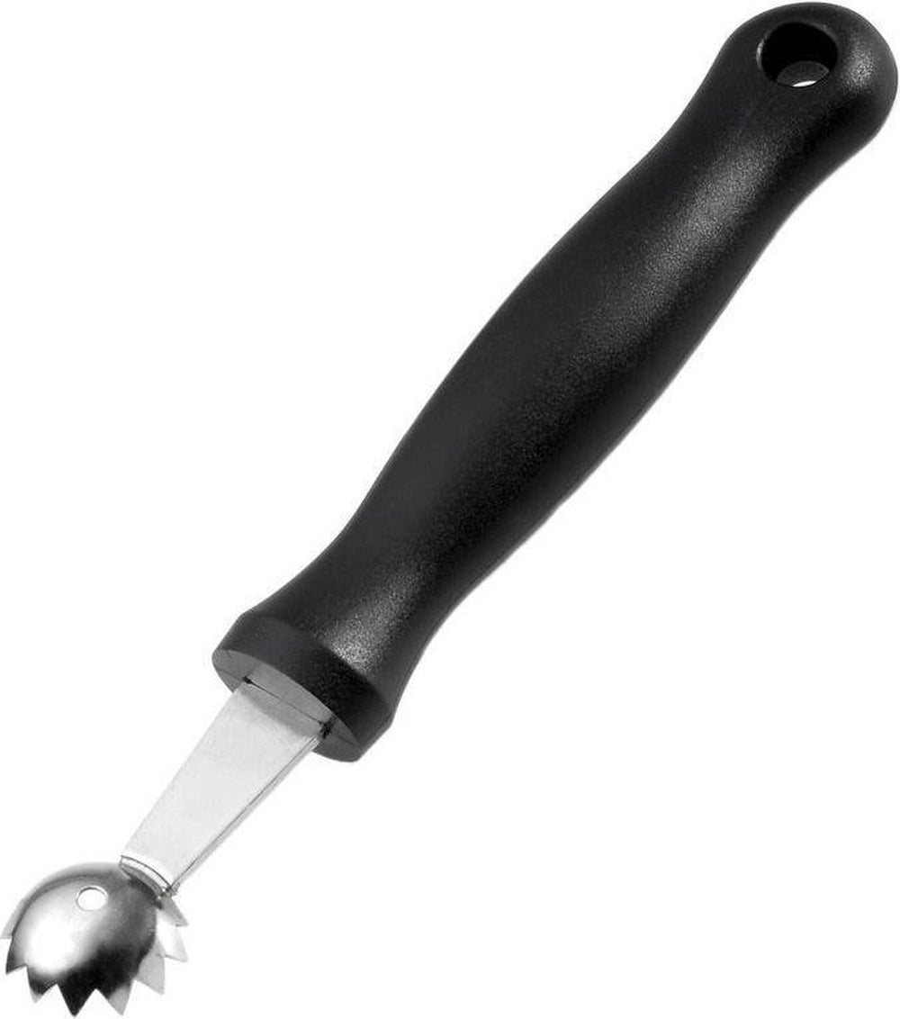 Westmark uitscheplepel tomatensteelverwijderaar, met gekarteld randje, ø 2,1 cm, lengte: 16,6 cm, roestvrij staal kunststof, gentle, zwart, 28202270