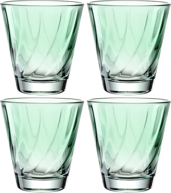 Leonardo twist drinkglas 215ml groen - set 4