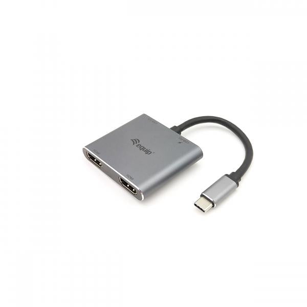 Equip 133484 usb-c 4-in-1 dubbele hdmi-adapter