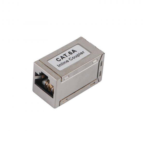 Equip 221171 cat.6a afgeschermde modulaire inline-koppeling, rj-45, rj-45, zilver