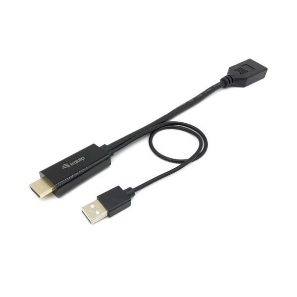 Equip 119039 HDMI naar DisplayPort-adapter, 0,15 m, HDMI type A (standaard) DisplayPort, mannelijk, recht